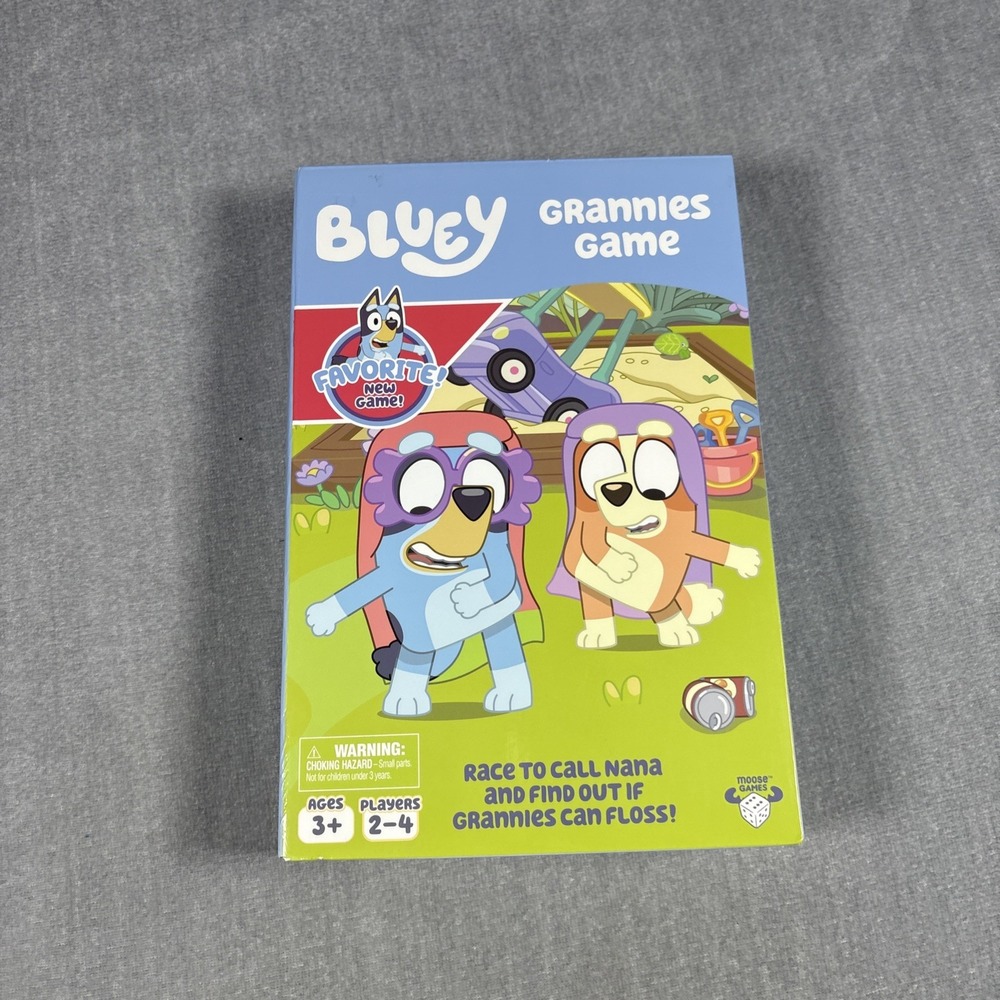 Bluey Grannies Game Moose Games Board Game 2-4 Players Ages 3+ New